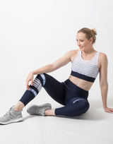 BYO ACTIVE - OARSOME CROP TOP IN NAVY & WHITE