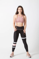 BYO ACTIVE - SHORE WIN LEGGINGS IN BLACK, PINK & WHITE