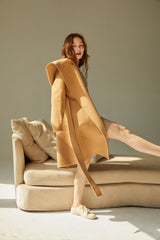 LIT - Full-length Wool Coat in Grey