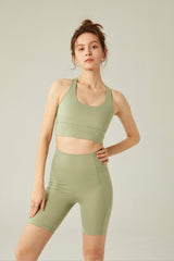 Fles - Avo Biker Shorts in Mint Green