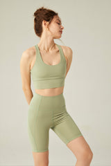 Fles - Avo Biker Shorts in Mint Green