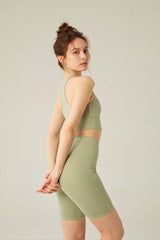 Fles - Avo Biker Shorts in Mint Green