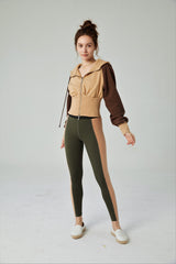 LIT - Multiple Full-Length Leggings in Olive / Sand