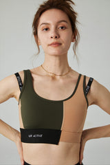 LIT - Splice Sports Bra in Olive / Sand