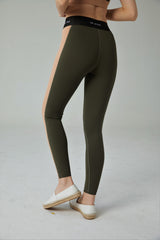 LIT - Multiple Full-Length Leggings in Olive / Sand