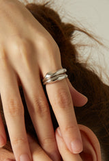 Nat C. Jewelry - Nerine Ring in Silver (Set of 2pcs)