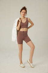 Wiskii - Zipper High-Rise Biker Shorts