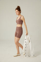 Wiskii - Zipper High-Rise Biker Shorts