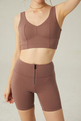 Wiskii - Zipper High-Rise Biker Shorts