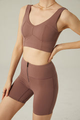 Wiskii - Zipper High-Rise Biker Shorts