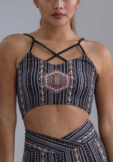 Wolven - Zephyr Crisscross Four-way Crop Top