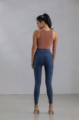Nikibiki - Vintage New Biker Jeggings in Denim Blue