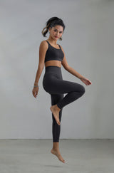 Avocado - Shayna Chevron Padded Bra in Charcoal