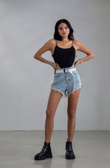 YUYU - Kyle Denim Shorts in Blue