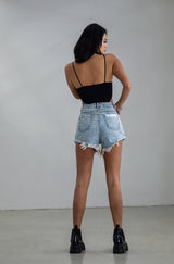 YUYU - Kyle Denim Shorts in Blue