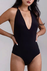 Wolven - Zephyr Deep-V One Piece Swimwear