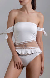 Wiskii - Mesh One-Piece Swimsuit in White