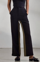 Salisa - Inseam Pants in Black & Olive Green