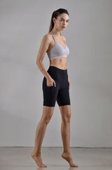 Wolven - Onyx Pocket Biker Shorts