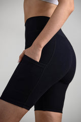 Wolven - Onyx Pocket Biker Shorts