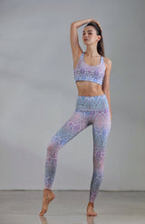 Onzie - High Rise Midi Leggings in Rainbow Snake