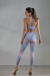 Onzie - High Rise Midi Leggings in Rainbow Snake