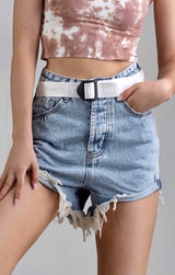 YUYU - Kyle Denim Shorts in Blue