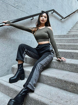 GYM & TONIC - Gen Z Duo Fabric Joggers in Black and Grey