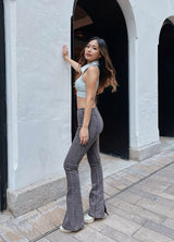 GYM & TONIC - Y2K High Rise Jeggings in Grey