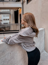 GYM & TONIC - Charcoal Riding Hood Zip Hoodie