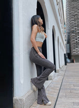 GYM & TONIC - Y2K High Rise Jeggings in Grey