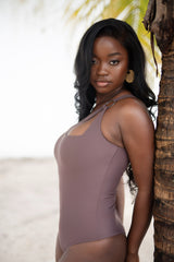 Salt & Sunscreen - Lamu One-Piece Swimsuit in Chocolate