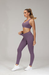 Veronica Sustainable Sports Bra in Mauve Purple