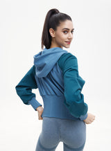LIT - Rebounce Corset Jacket in Blue and Turquoise