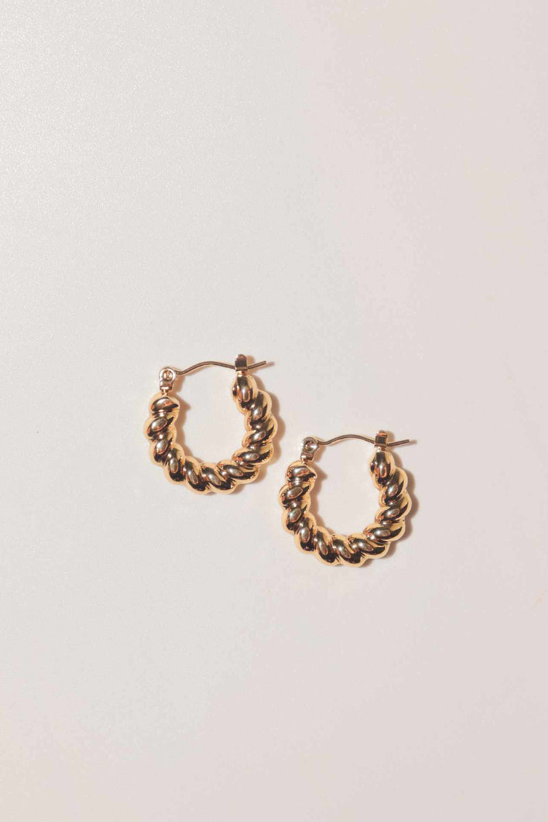 Lime Jewelry - Twisted Hoops Earrings