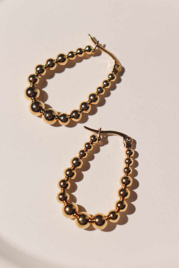 Lime Jewelry - Beaded Hoops Earrings