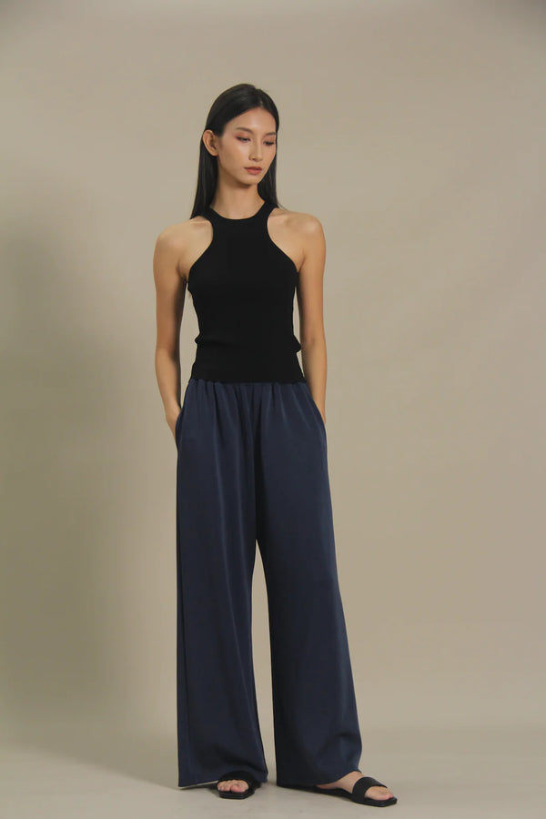 Emvy - Cloud Soft Touch Modal Wide-leg Pant in Navy