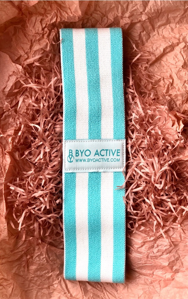 BYO ACTIVE - BLUE STRIPED RESISTANCE BAND (HEAVY RESISTANCE)