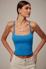 Emvy - Hazel Padded Top in Bright Blue