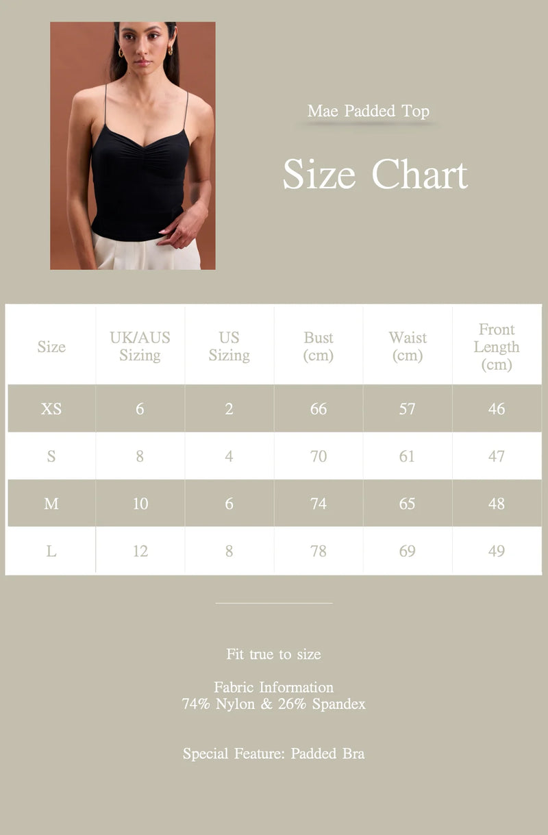 Emvy - Mae Padded Top in Black