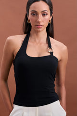 Emvy - Iris Padded Top in Black