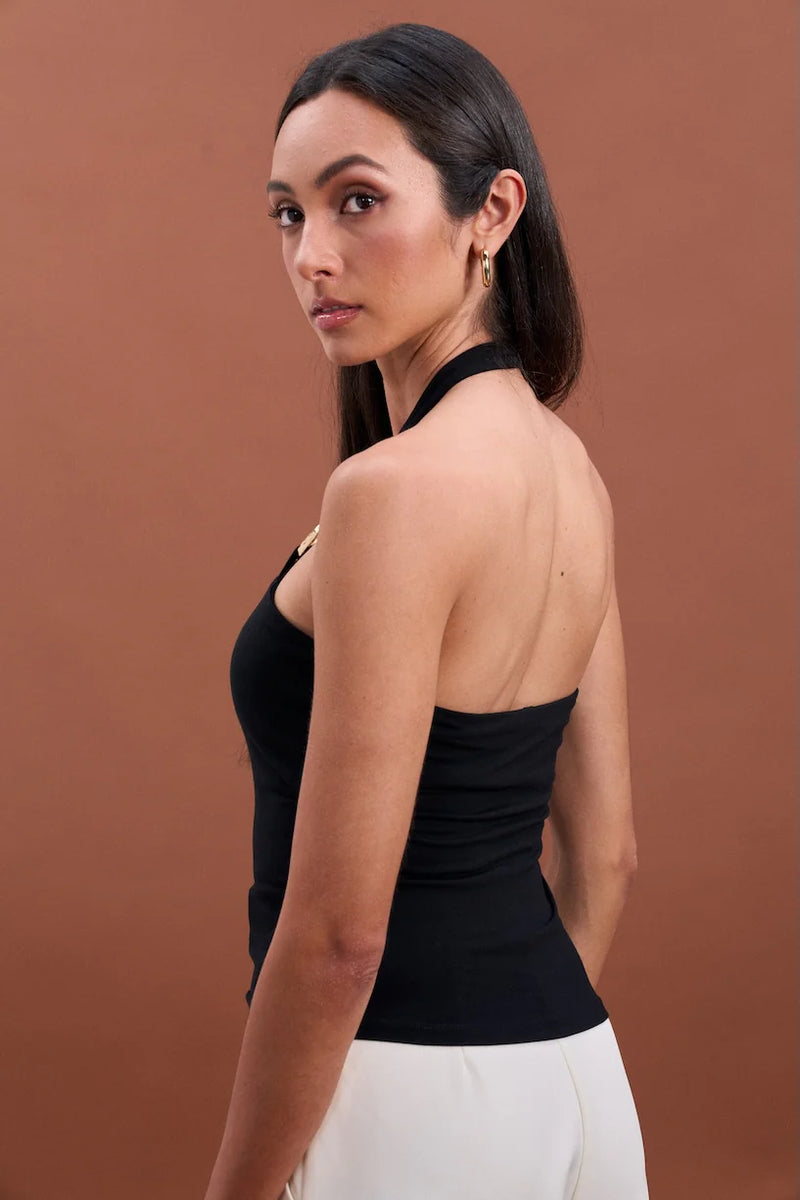 Emvy - Iris Padded Top in Black
