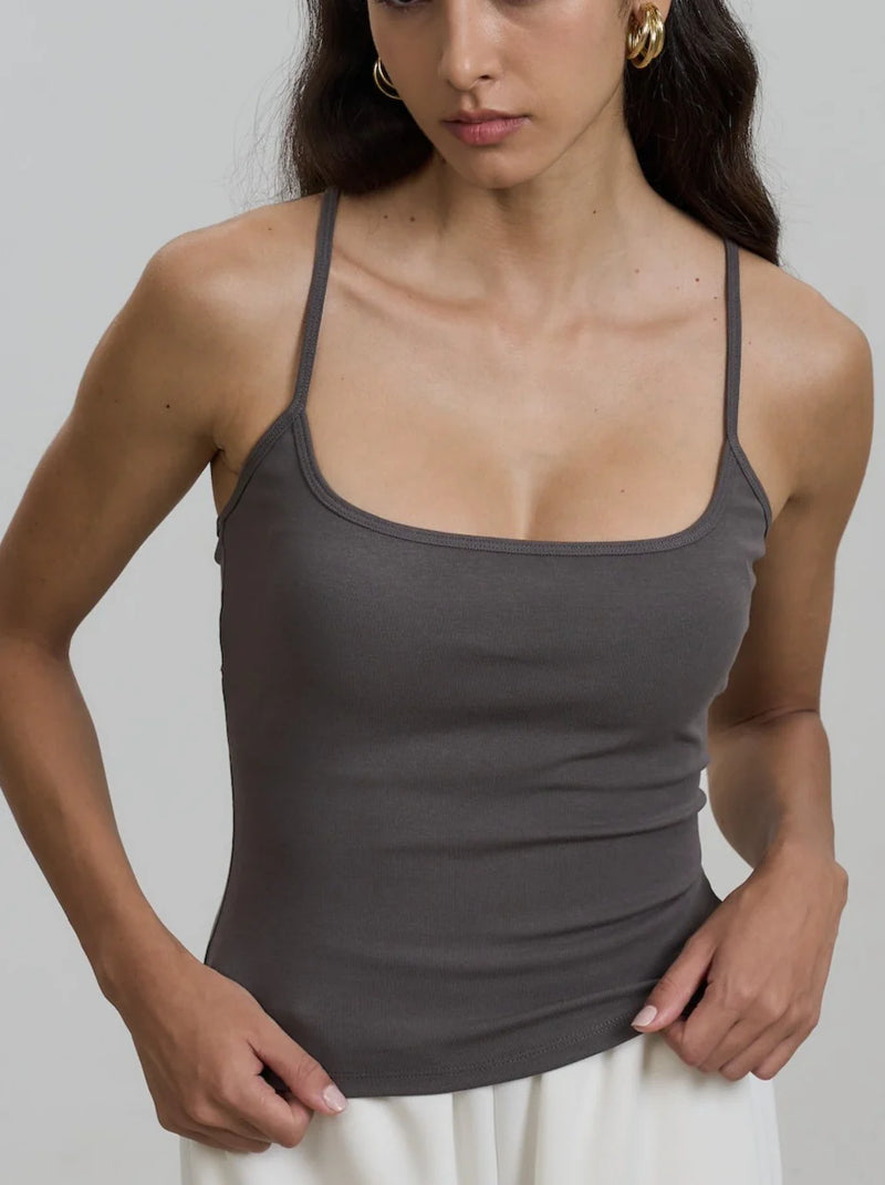 Emvy - Liv Padded Top in Ash Grey