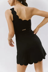 Wiskii - One Shoulder Dynamic Dress in Black