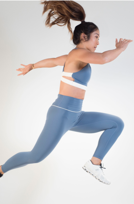 BYO ACTIVE - YEUNG NO MORE LEGGINGS IN STONE BLUE