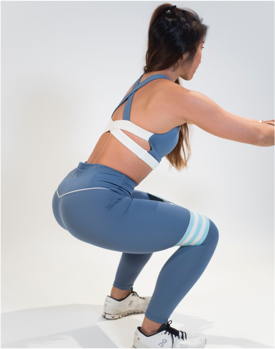 BYO ACTIVE - YEUNG NO MORE LEGGINGS IN STONE BLUE