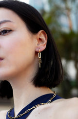 Lime Jewelry - Paperclip Dangling Earrings