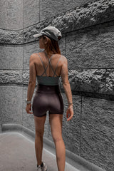 Tag Zero - Razor High Rise Biker Shorts in Charcoal Grey