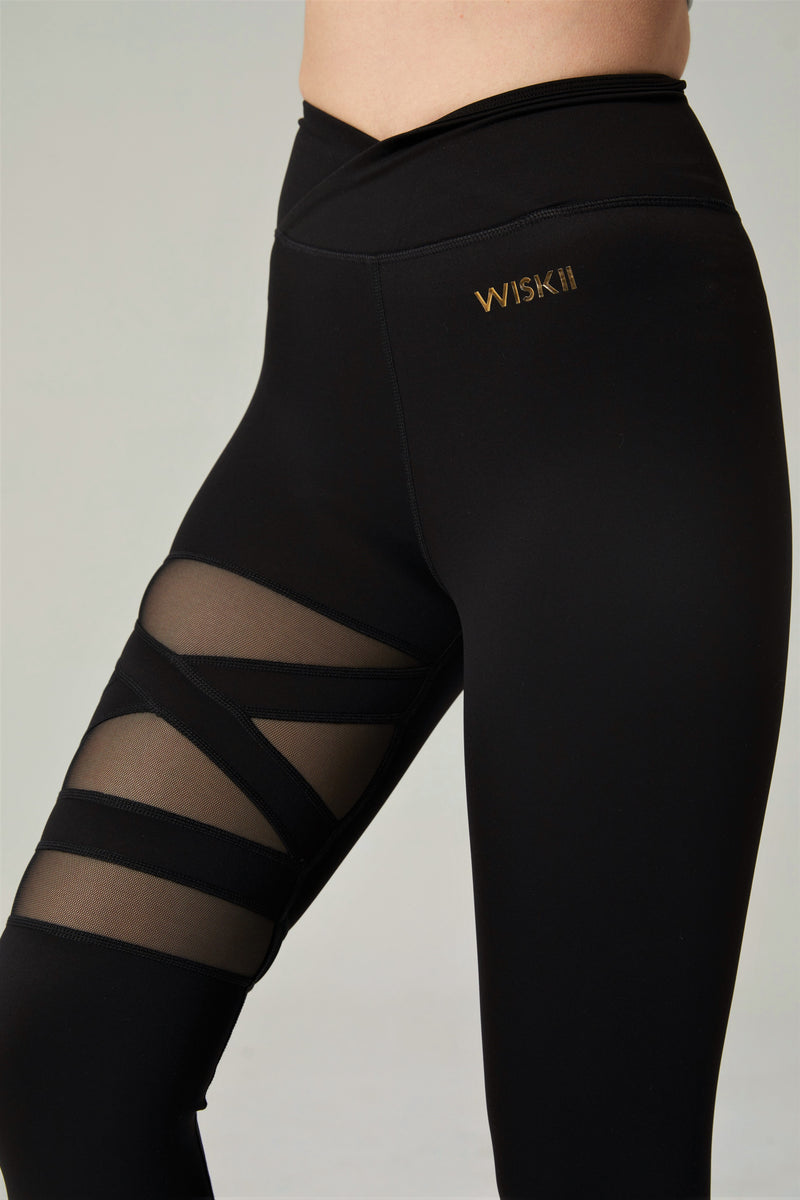 Wiskii - Training Mesh Leggings in Black