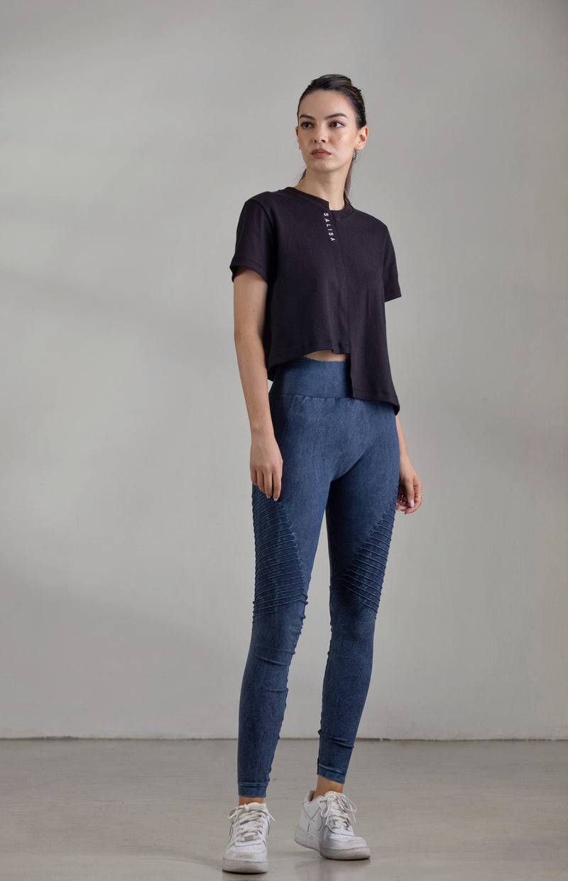Salisa - Asymmetric T-Shirt in Black